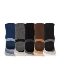 Supersox Men Pack Of 5 Striped Ankle Length Socks