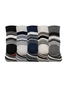 Supersox Men Pack Of 5 Striped Ankle Length Socks