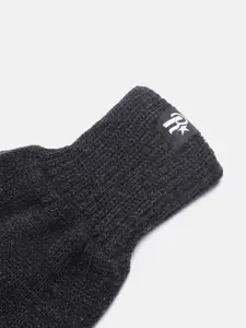 Roadster Charcoal Grey Solid Acrylic Gloves