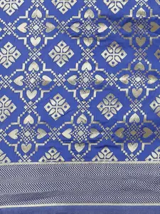 Mitera Blue & Golden Woven Design Kanjeevaram Saree