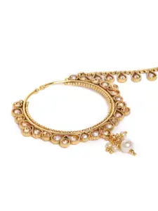 AccessHer Gold toned Gold Plated Handcrafted Nose ring