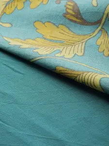 Shae by SASSAFRAS Women Blue & Yellow Printed Cold-Shoulder A-Line Dress