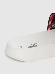 U.S. Polo Assn. Men Red EVANDER Self Design Sliders