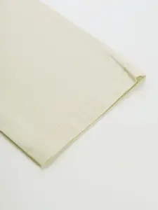 Louis Philippe Jeans Men Cream-Coloured Comfy Tapered Fit Solid Cargos