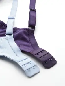 DressBerry Pack of 2 Solid Non-Wired Non Padded Everyday Bra