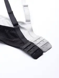 DressBerry Pack of 2 Solid Non-Wired Lightly Non-Padded Everyday Bra DB-ENC-2PP-005