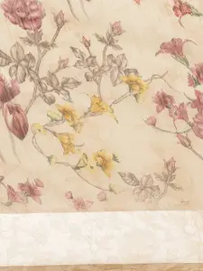 Saree mall Beige & Maroon Floral Printed Saree