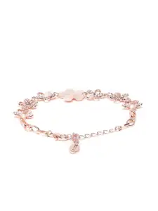 YouBella Set of 2 Rose Gold Plated Stone Studded Bracelets