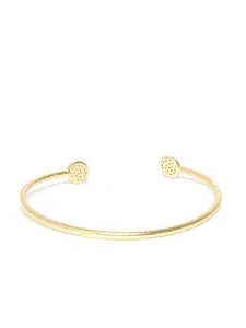 Carlton London Gold-Plated CZ-Studed Cuff Bracelet