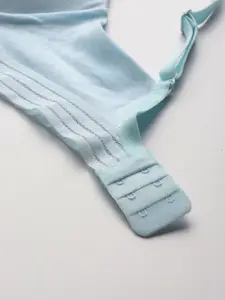 Mast & Harbour Blue Solid Non-Wired Lightly Padded Everyday Bra DRMS-039A