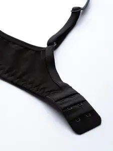 Mast & Harbour Black Solid Non-Wired Non Padded Everyday Bra