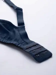 Mast & Harbour Navy Blue Solid Non-Wired Non Padded Everyday Bra DRMS-025A