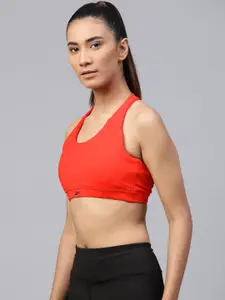 Reebok Women Red Solid Removable Padding Training Workout Ready Bra GL2882