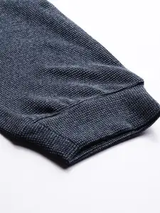 Campus Sutra Men Navy Blue Solid Regular Fit Joggers