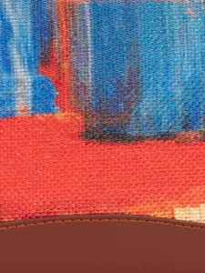 ZOUK Women Yellow & Orange Printed Vegan Leather Zip Around Wallet