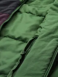 Reebok Classic Men Green & Black GP WE Lodge Colourblocked Sporty Jacket