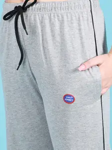 MACK JONNEY Women Grey Melange Solid Lounge Pants