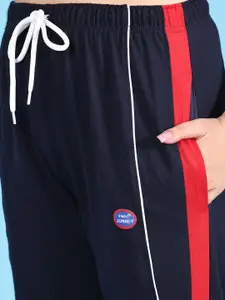 MACK JONNEY Women Blue & Red Solid Lounge Pants