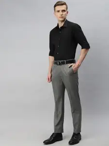 Arrow New York Men Black Slim Fit Solid Formal Shirt