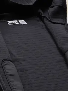 Reebok Men Charcoal Grey Solid Thermowarm Deltapeak Performance Outdoor Jacket