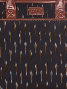 ZOUK Men Black Printed Vegan Leather 16 Inch Sustainable Laptop Bag
