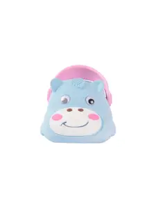 Yellow Bee Boys Blue Cow Pattern Clogs