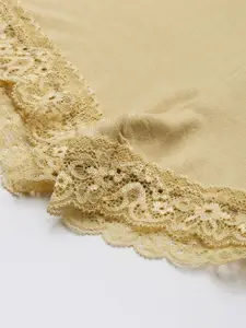 zebu Women Beige Solid Night suit