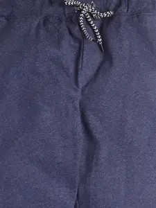 Todd N Teen Boys Blue & White Solid Straight-Fit Joggers