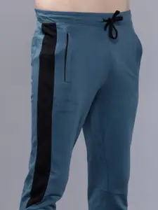 The Indian Garage Co Men Teal Blue Solid Slim-Fit Joggers