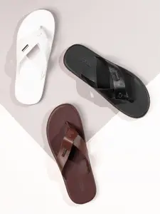 Regal Men Brown Leather Comfort Sandals