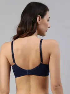 Van Heusen Women Deep Sea Navy Solid Side Support Panel No Spill Comfort Bra