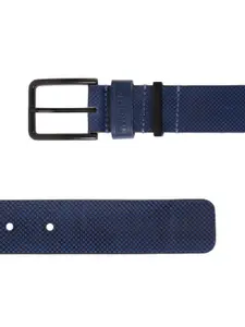 WROGN Men Blue Textured Leather Belt