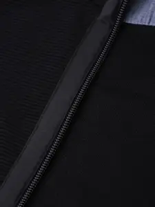 Louis Philippe Men Black Solid Sweatshirt