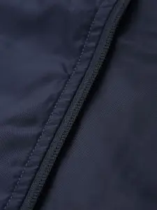 Louis Philippe Sport Men Navy Blue Solid Open Front Jacket