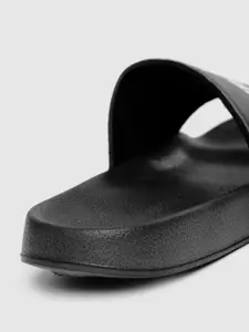 WROGN Men Black Printed Sliders
