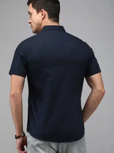 Roadster Men Pack of 2 Navy Blue & White Regular Fit Solid Casual Shirt