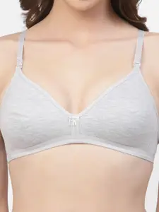Floret Pack of 2 Solid Non-Wired Non Padded T-shirt Bras T3005_Cool Grey