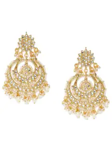 Peora Gold-Plated Kundan Studded Classic Chandbalis