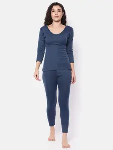 Dollar Women Blue Solid Thermal Top