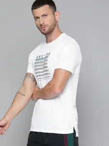 HRX By Hrithik Roshan Men Bright White Typographic Rapid-Dry Antimicrobial Training Tshirt