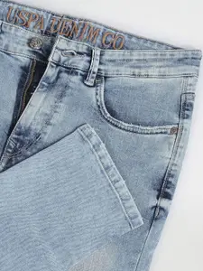 U.S. Polo Assn. Denim Co. Men Blue Slim Fit Mid-Rise Clean Look Stretchable Jeans