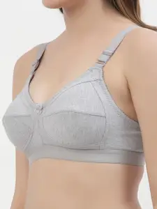 Floret Pack of 2 Grey Melange Solid Non-Padded Everyday Bras T3061
