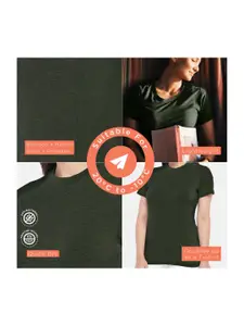 Kosha Women's Olive Green Merino Wool & Bamboo Lightweight Heat Retention Thermal Top