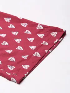 Van Heusen Women Little Hearts Printed Functional Pocket Ultra Soft Lounge Pants