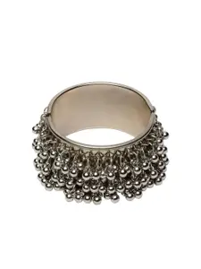 PANASH Silver-Toned Handcrafted Oxidised Bracelet