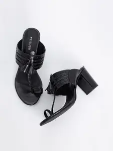 Vishudh Women Black Solid Heels