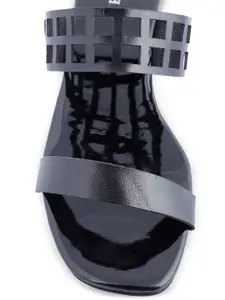 Vishudh Women Black Solid Heels