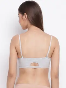 Enamor Grey Non-Wired Non Padded High Coverage Cami Bra A022