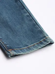 Flying Machine Women Blue Super Skinny Fit Mid-Rise Low Distress Stretchable Jeans