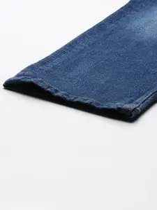 The Roadster Lifestyle Co Men Navy Blue Skinny Fit Heavy Fade Stretchable Jeans